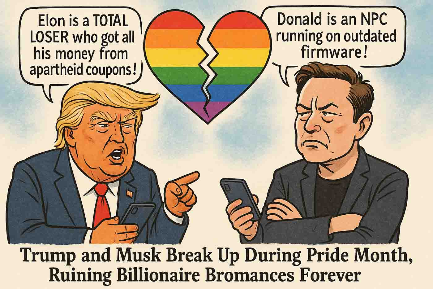 Billionaire Bromance Breaks During Pride