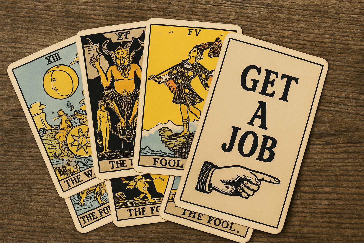 Tarot Card Reader Pulls The Scariest Card Imaginable: The “Get A Job” Card