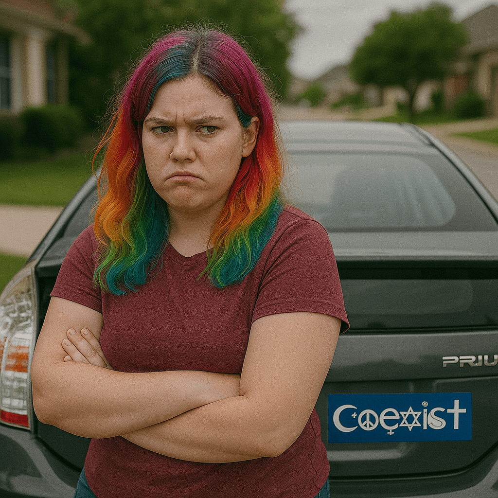 Person With Coexist Sticker on Prius Fails at Coexisting With Normal Humans