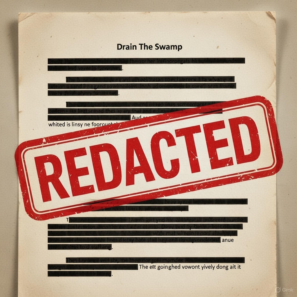 Trump Unable to Drain Swamp After Redacting 99% of Construction Contract