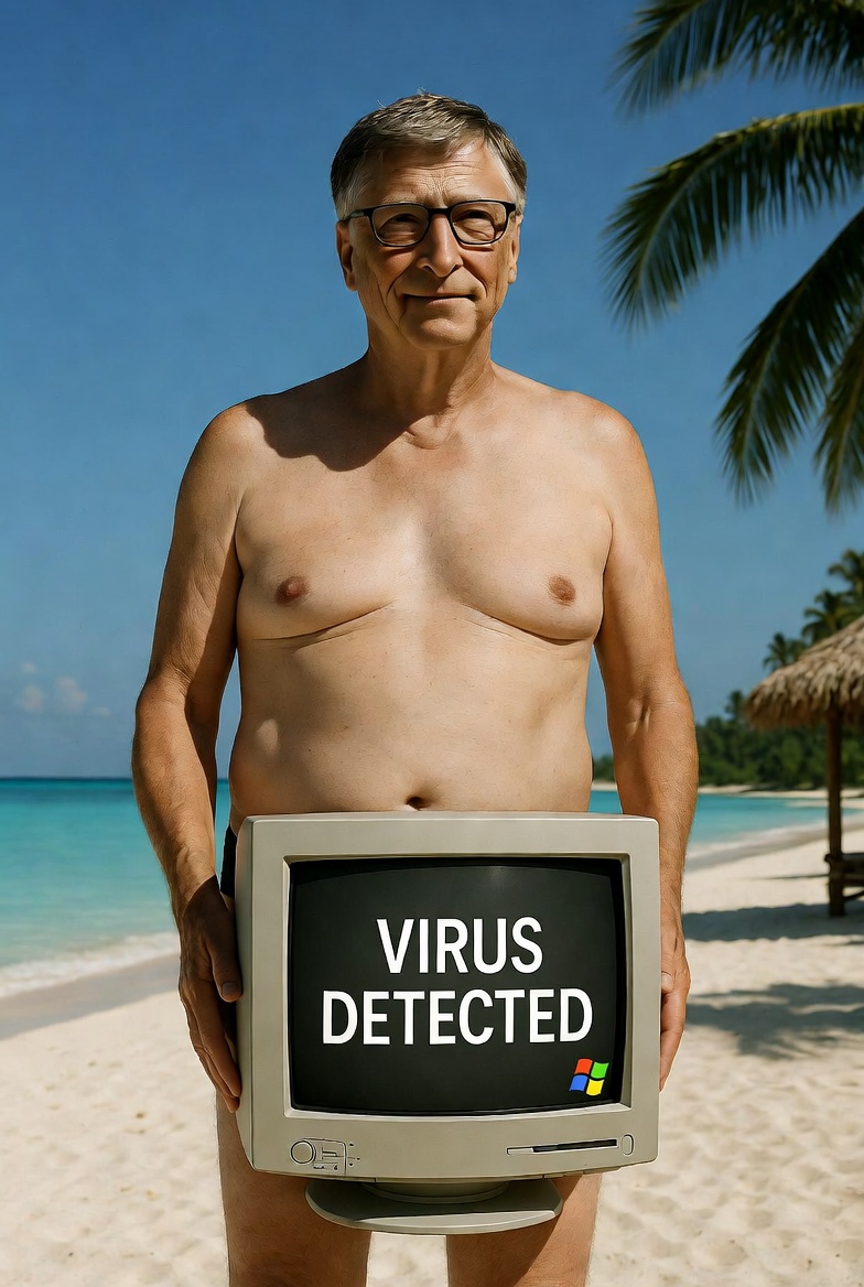 Epstein Files Reveal That Bill Gates’s Crotch Contains More Viruses Than Windows XP